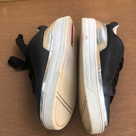 Authentic Prada Black Sneakers size 36.5 - Picture 6 of 10